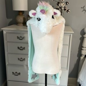 Justice Unicorn Cap Scarf Hand Warmers Mittens